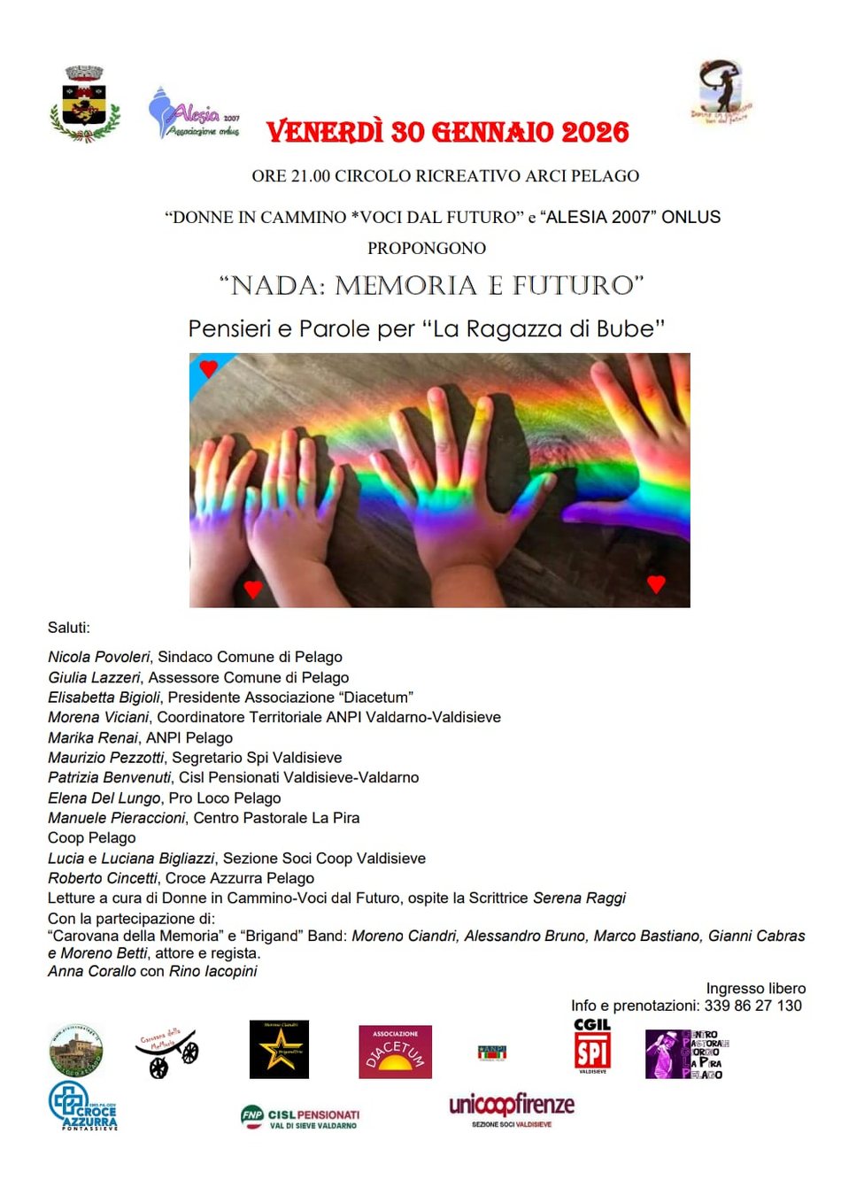 “Nada: memoria e futuro” – Serena Raggi ospite e lettrice
